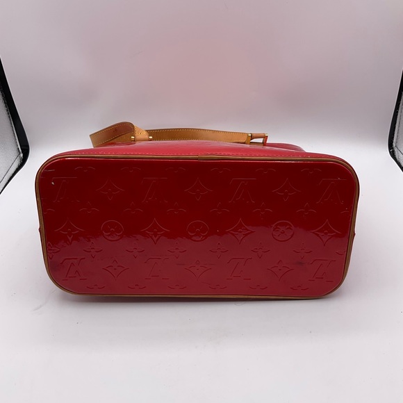 Louis Vuitton Monogram Vernis Houston LV Logo Red Patent Tote Bag - Picture 7 of 16